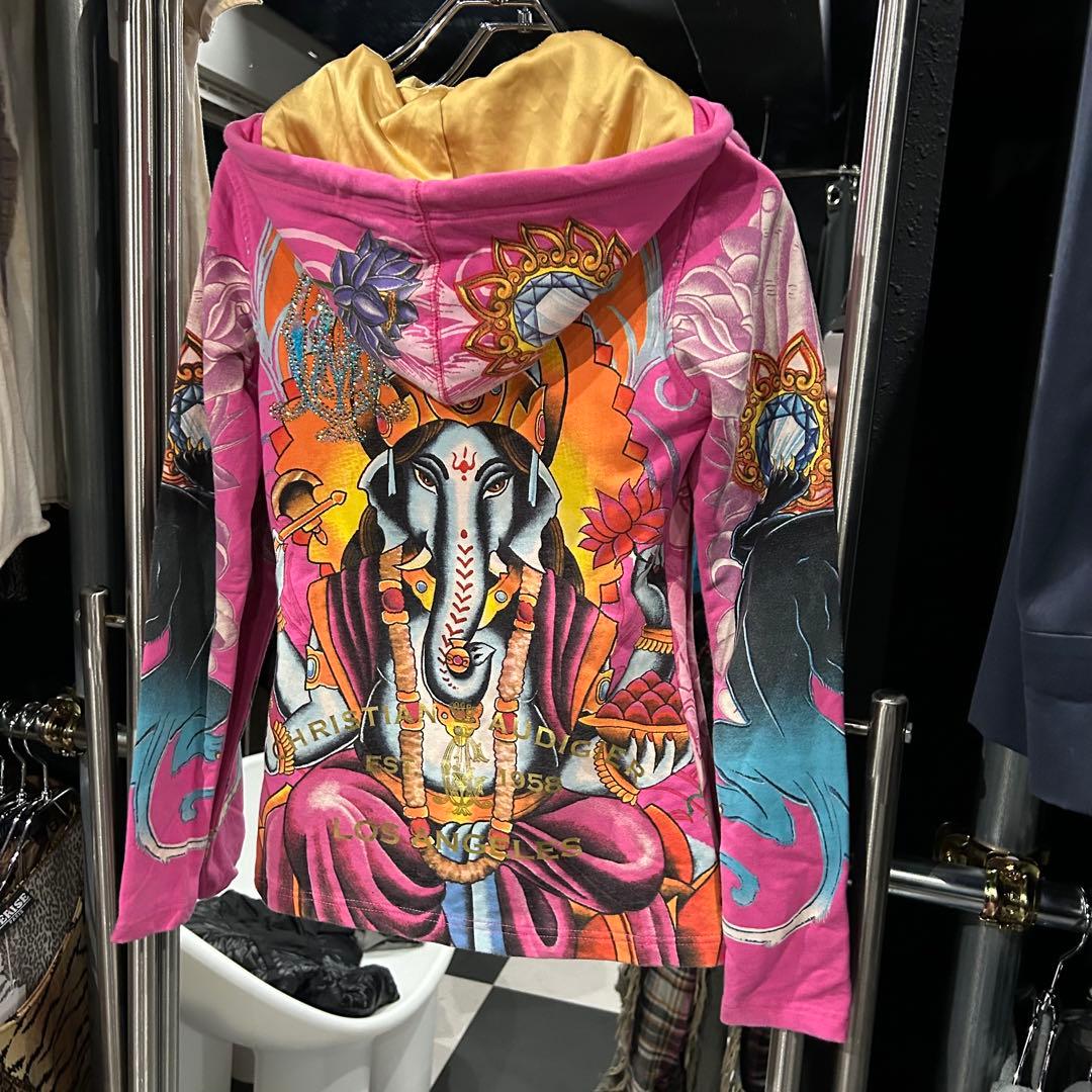 クリスチャンオードジェー　パーカー　キラキラ　ジップアップパーカー　ギャル