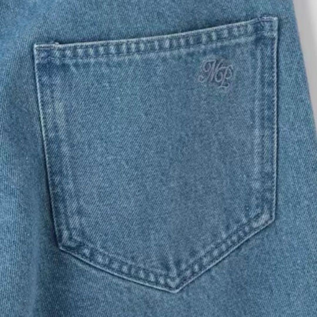 メゾピアノジュニア　美脚ルーズストレートデニムパンツ　150