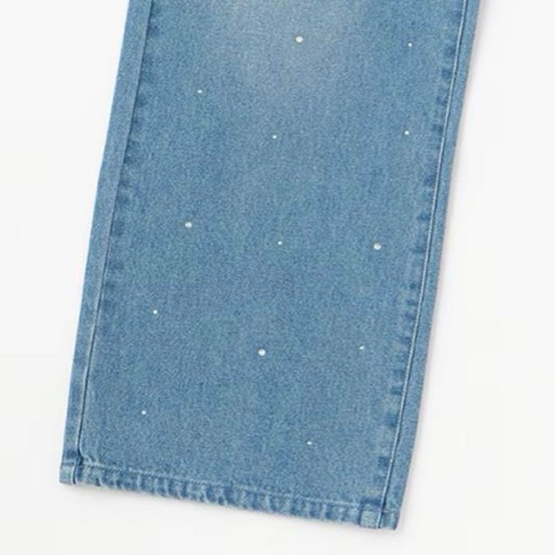 メゾピアノジュニア　美脚ルーズストレートデニムパンツ　150