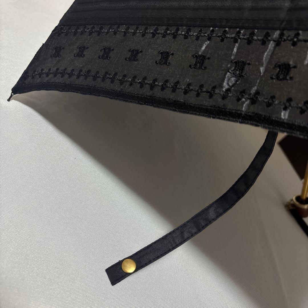 レア CELINE セリーヌ マカダム オーガンジー ムーンバット パラソル