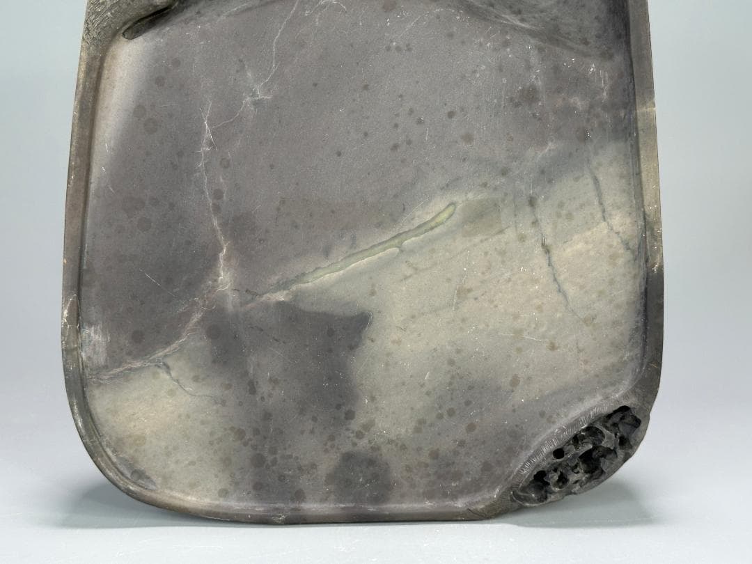 中国美術　書道具　文房具　硯　梅花鳥文端渓硯　唐物　古物　時代物　大振