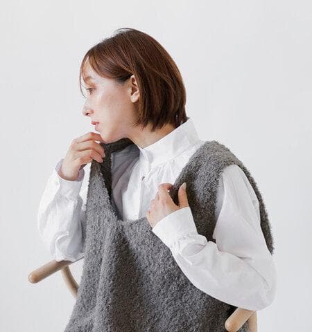 【新品タグ】mizuiro ind ミズイロインド へアリーVネックベスト