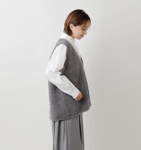 【新品タグ】mizuiro ind ミズイロインド へアリーVネックベスト