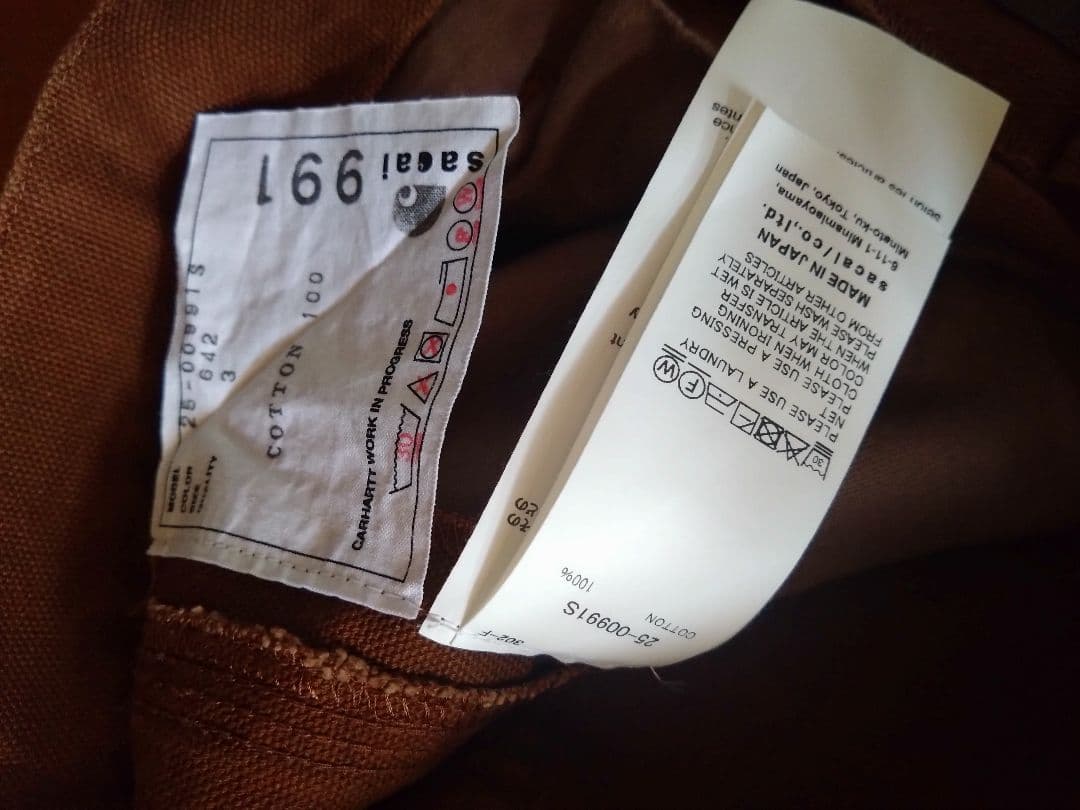※値下げ不可　size3 sacai carhartt サカイ　カーハート