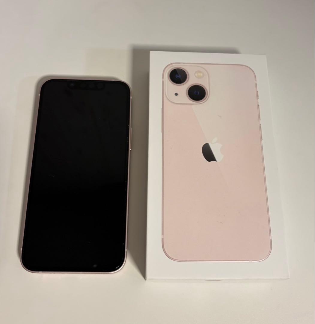 (美品)Apple iPhone 13mini ピンク 128GB 本体 箱付き