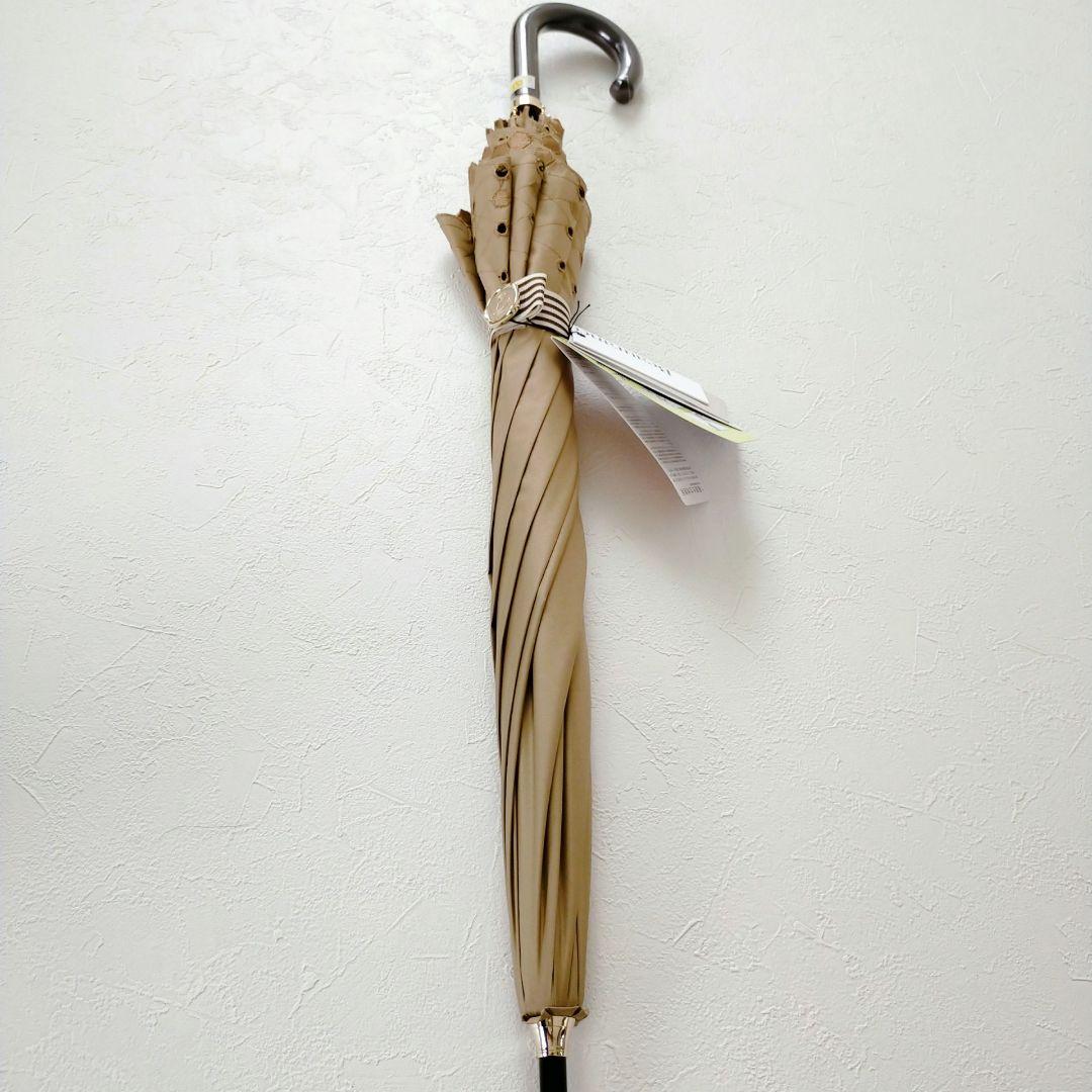 Beaurance （ビューランス）ボーラー刺繍晴雨兼用パラソル　キャメル
