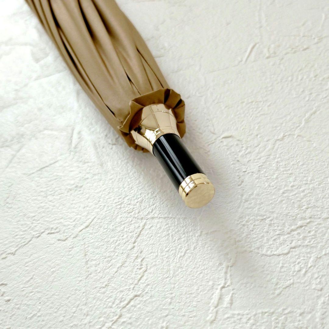 Beaurance （ビューランス）ボーラー刺繍晴雨兼用パラソル　キャメル