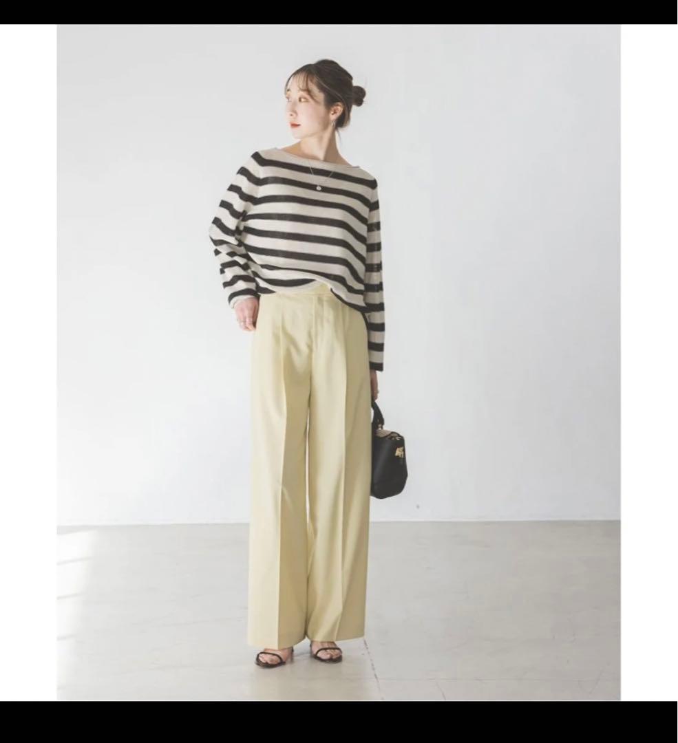 aoi様　NOBLE エステルツイルストレッチスラックスパンツ イエローB 36