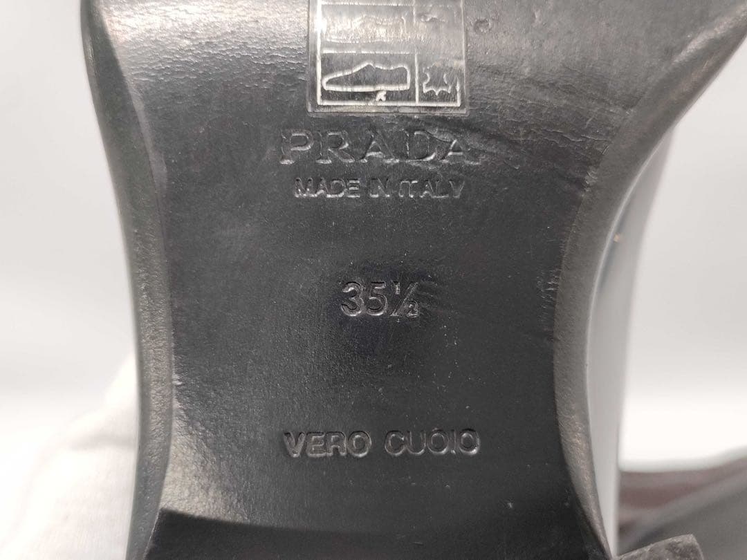 PRADA（プラダ） イタリア製 レザー ローファー／ブラウン／35½