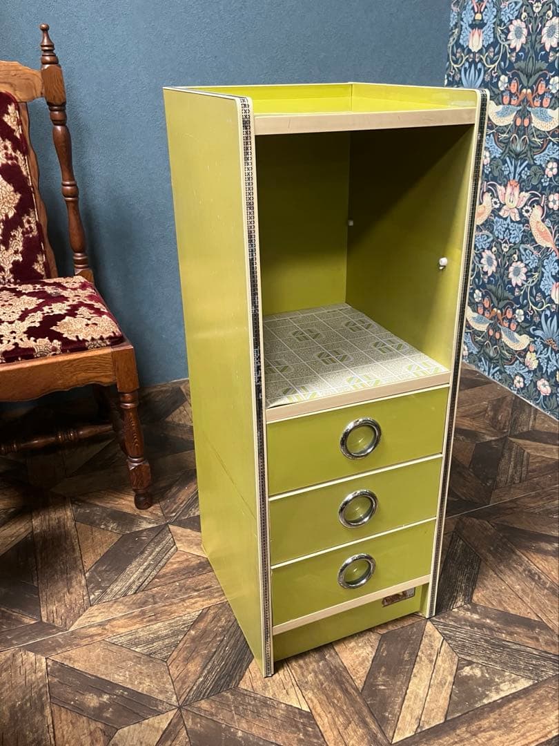 ヒジキ＊棚 チェスト 昭和レトロ レトロポップ 当時物 インテリア 緑