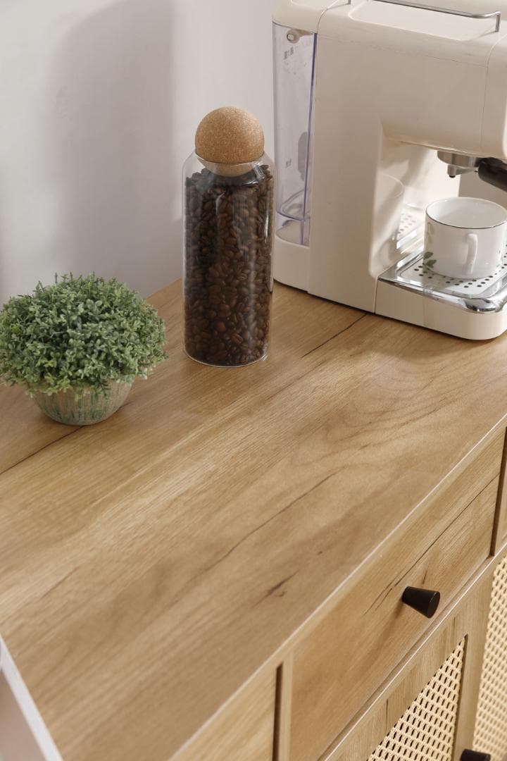 春分セール！大容量キャビネット サイドボード リビング収納オシャレNATURAL