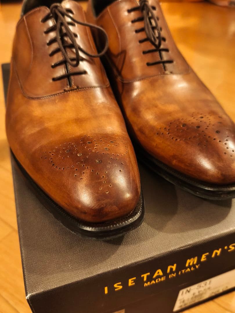 ISETAN MEN'S キャメル シューズ 42