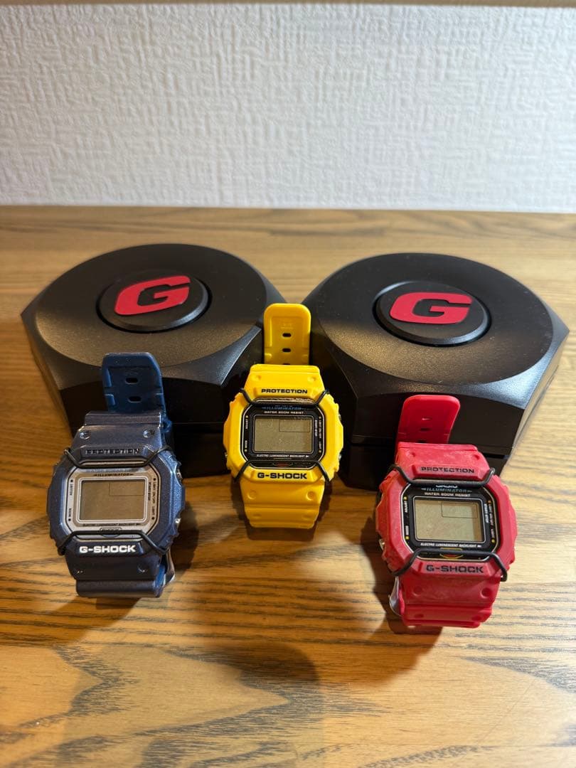 G-SHOCK デジタル腕時計セット (青・黄・赤)dw-5600