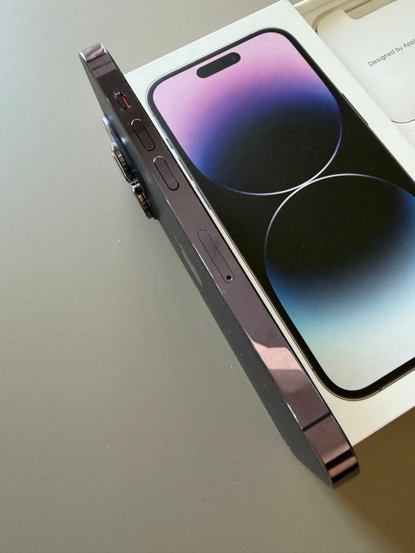 極美品 iPhone 14 Pro 256GB ダークパープル（付属品未使用）