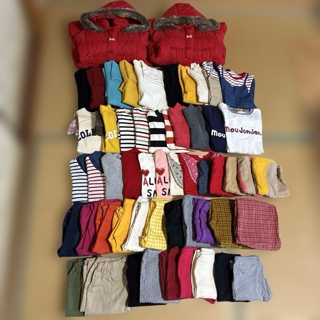 moujonjon 140 女の子 双子コーデ まとめ売り