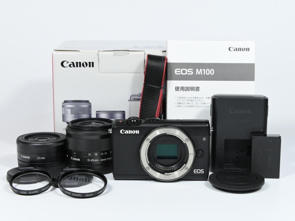 【ほぼ新品】 キヤノン　Canon EOS M100 ダブルレンズキット