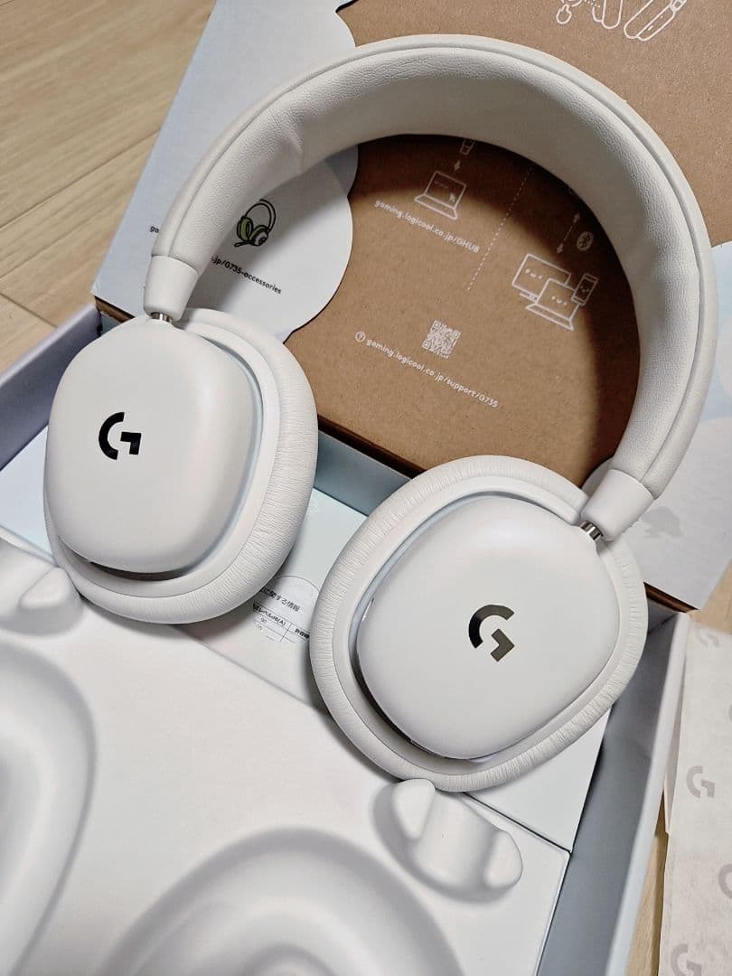 Logitech G735 ワイヤレスヘッドホン ホワイト クリアテンキー