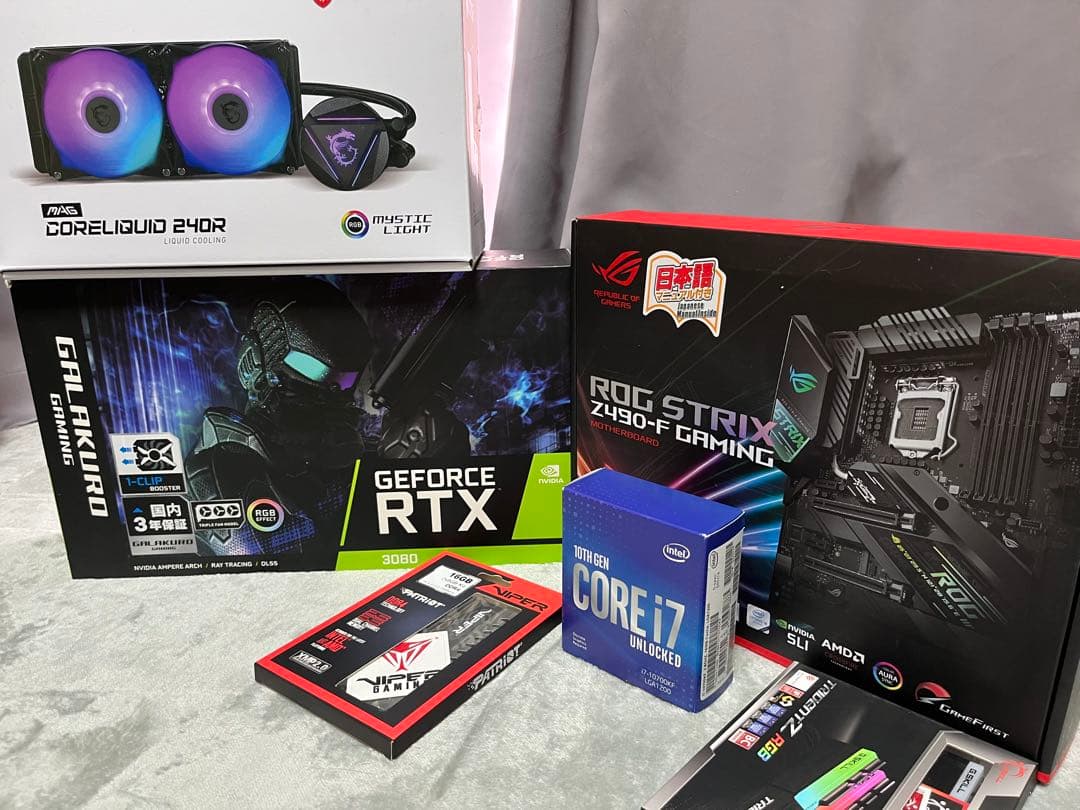 PCパーツまとめて。RTX3080など