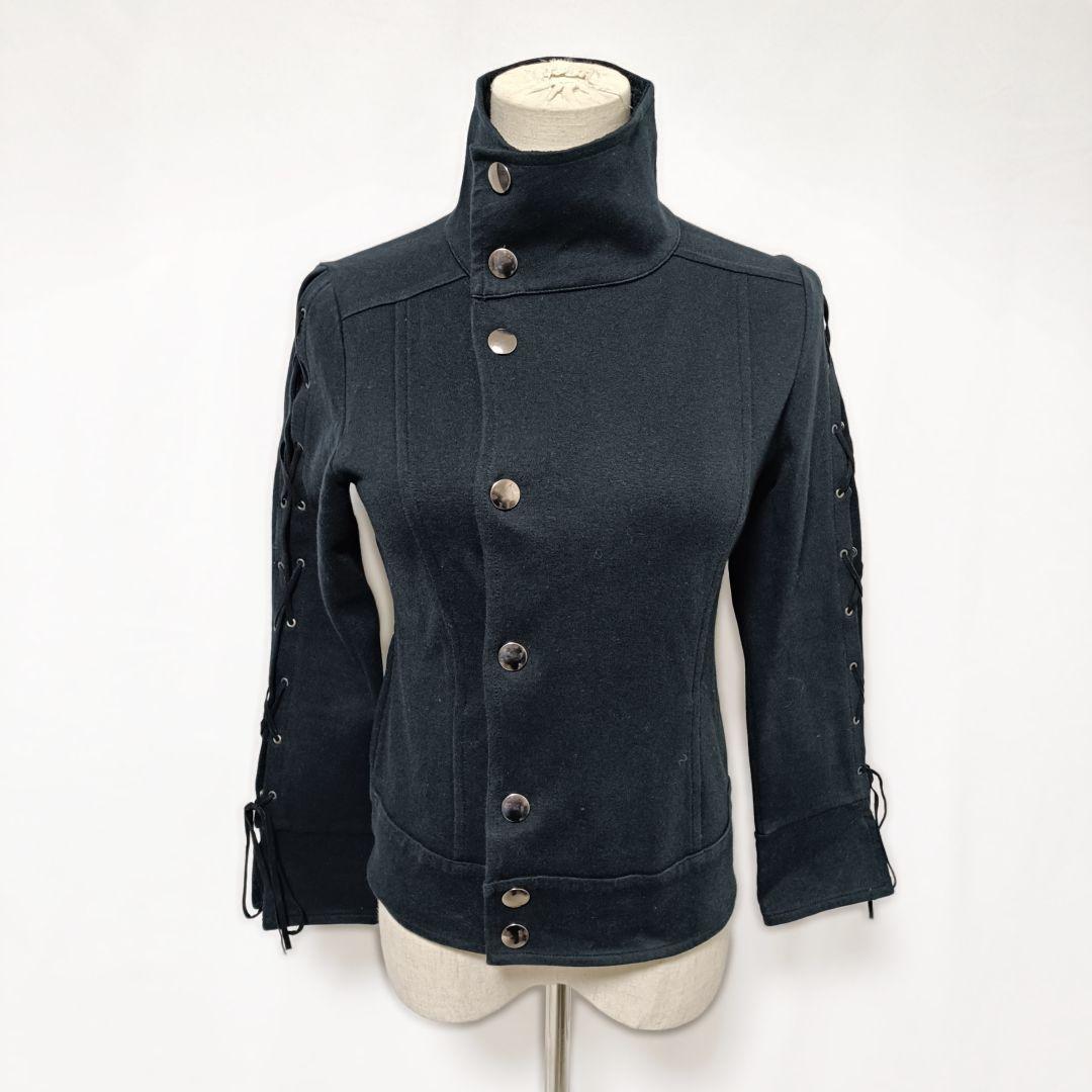 ​Lois CRAYON ナポレオンジャケット レースアップ 編み上げ 黒 M