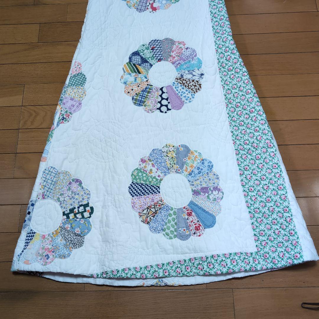 70s花柄パッチワークキルティングノースリーブロングワンピース