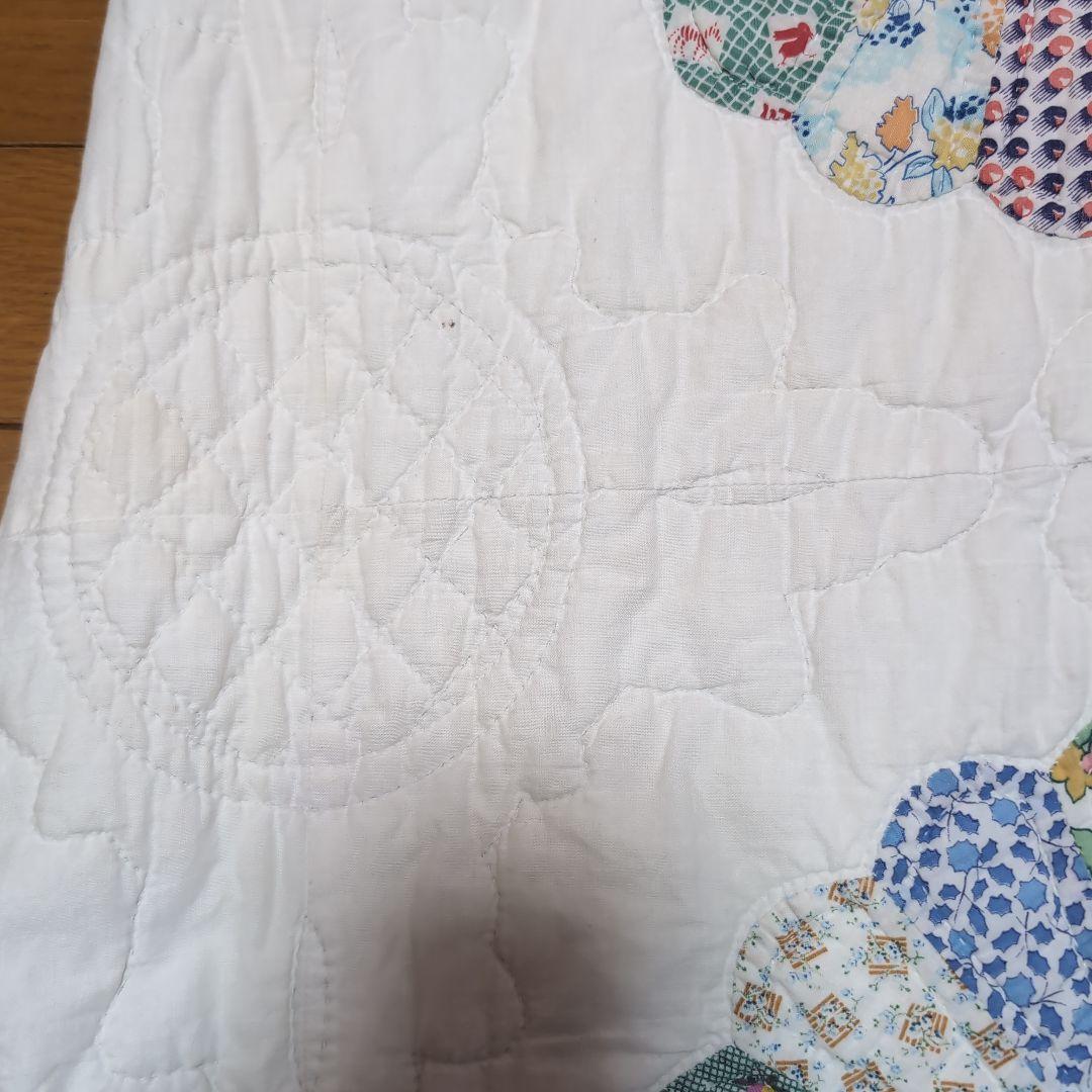 70s花柄パッチワークキルティングノースリーブロングワンピース