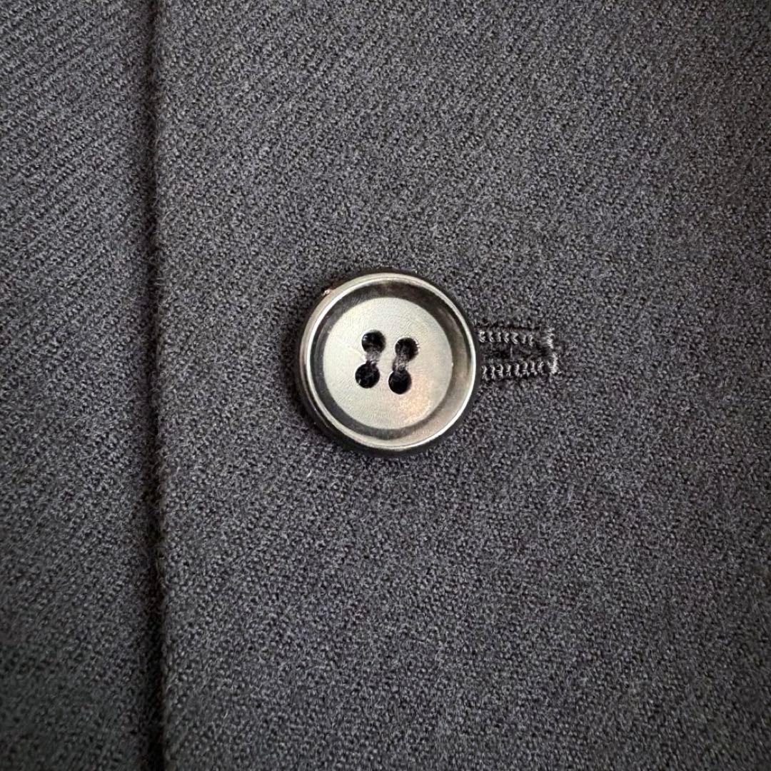 美品 トリココムデギャルソン 裏地総レース 丸襟 ウールジャケット ブラック S