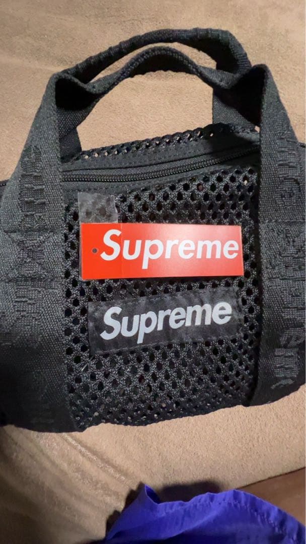 今期Supreme メッシュトートバッグ ブラック　ミニダッフル　極美品