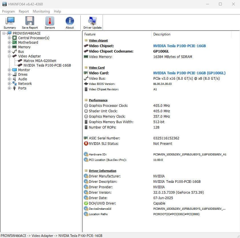 NVIDIA TESLA P100 16GB PCIe AI学習等に！②