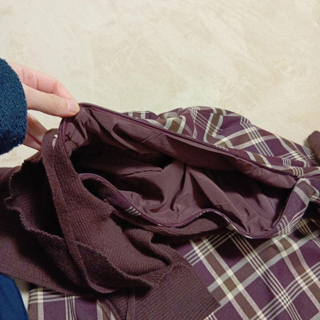 ロゼミューズ✩checkered knit docking onepiece