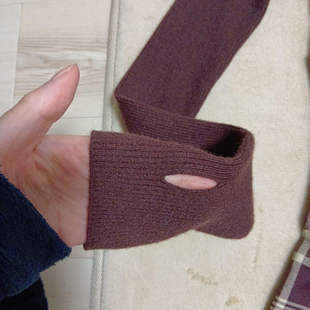 ロゼミューズ✩checkered knit docking onepiece