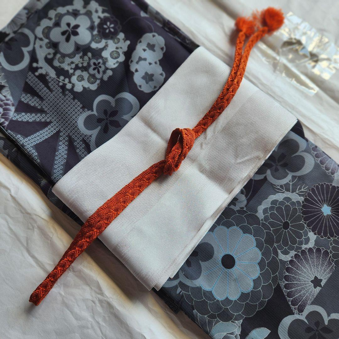 【お値下げ・美品・撫松庵】低身長　セオアルファ小紋・浴衣兼用　切嵌舞花文　洗える