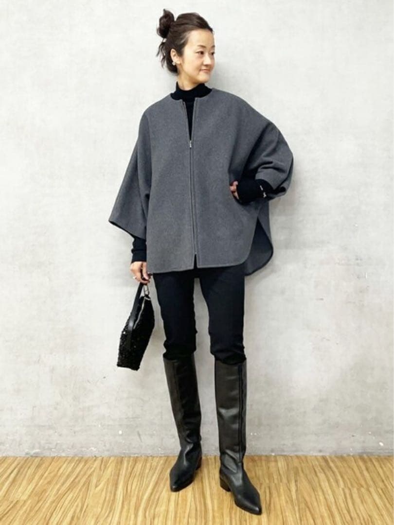 最終お値引き⭐︎美品BEARDSLEY⭐︎ビアズリー⭐︎ウールポンチョコート⭐︎裏地付き