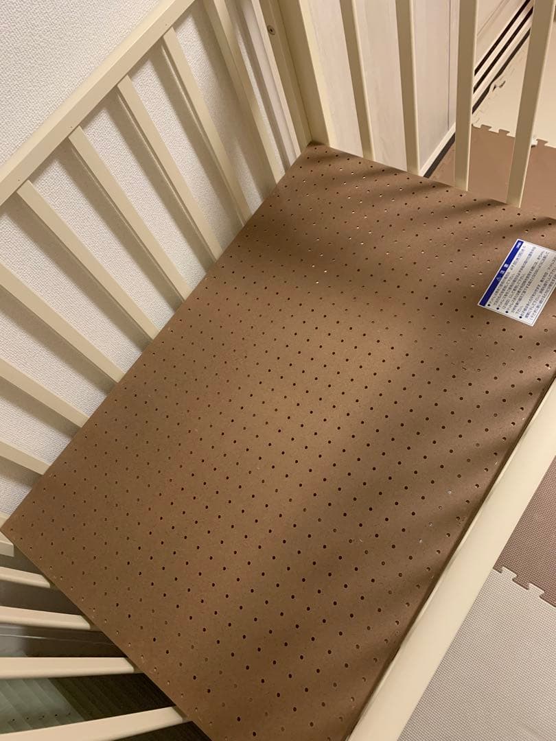 ななみ＊カトージ_ミニベビーベッド_ハイタイプ(収納板付き)+敷パッド