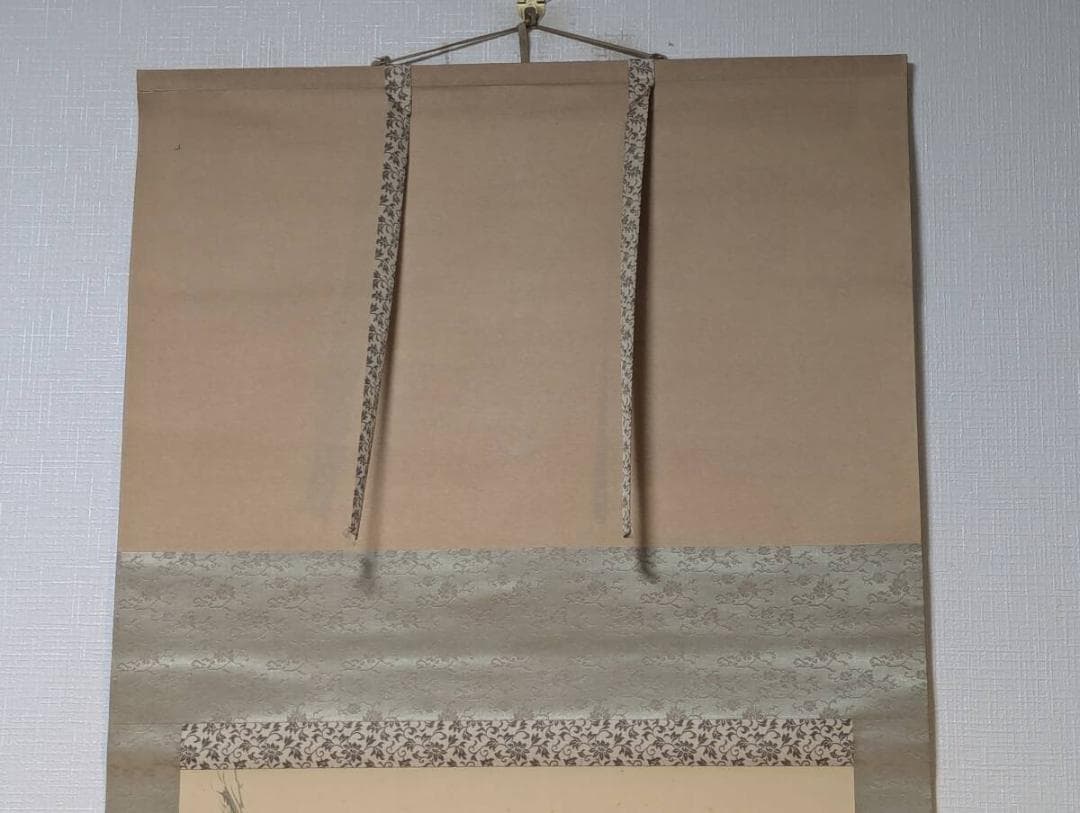 【真作】【複製】掛軸　竹内栖鳳　工芸画　梅に鶯図　合箱入　T50