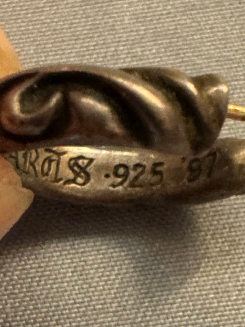 クロムハーツ　スクロール　フープ　ピアス　正規品