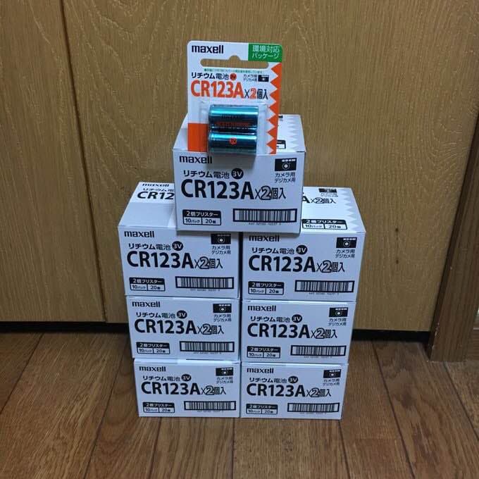 maxel 製 CR123A 140本 リチウム 電池 サバゲ エアガン