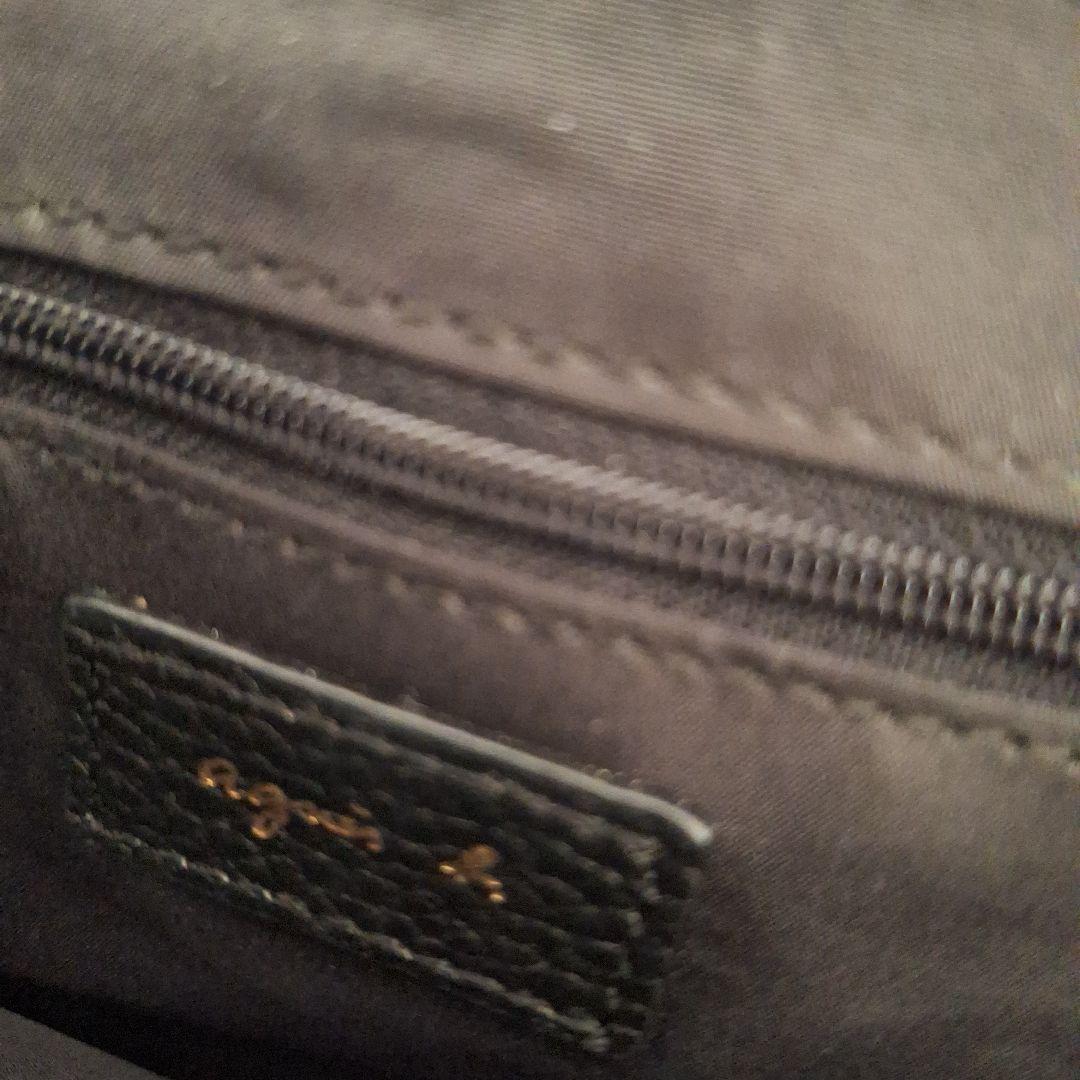 未使用 アニエスベー ブラックレザーショルダーバッグ