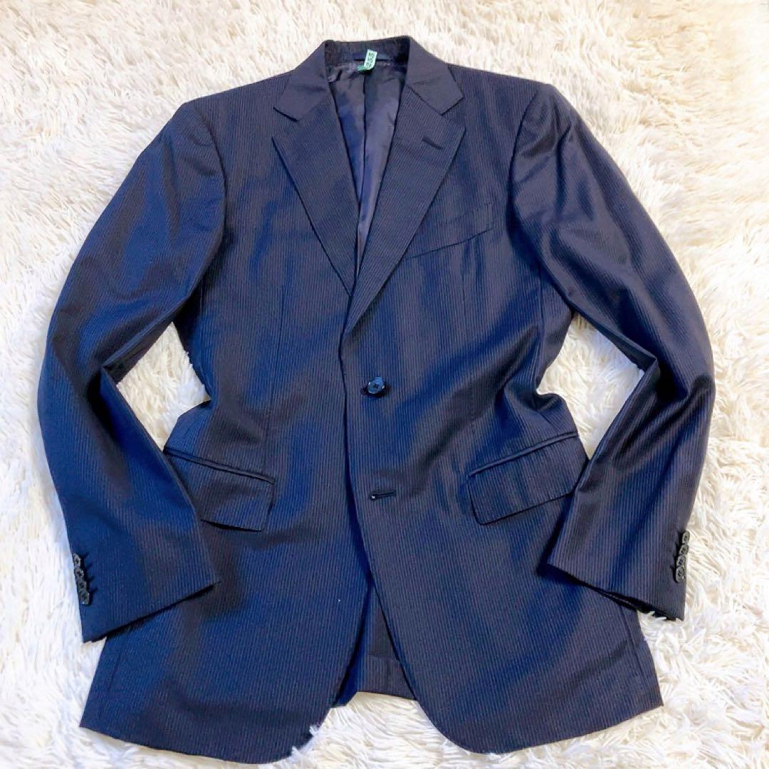 【黒タグ】Ermenegildo Zegna　スーツ　ネイビー　46　MILA