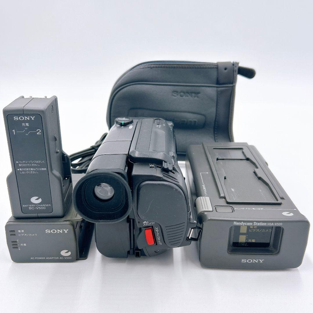 SONY CCD-TR3 ハンディカム AC-V500付属 当時物【通電確認済】
