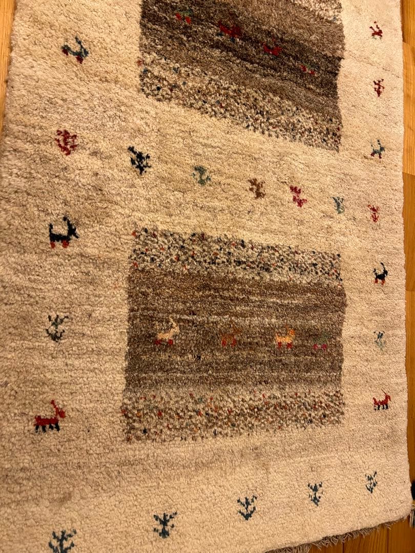 期間限定価格　一点もの　ギャッベ　シーラーズ産　カシュガイ族