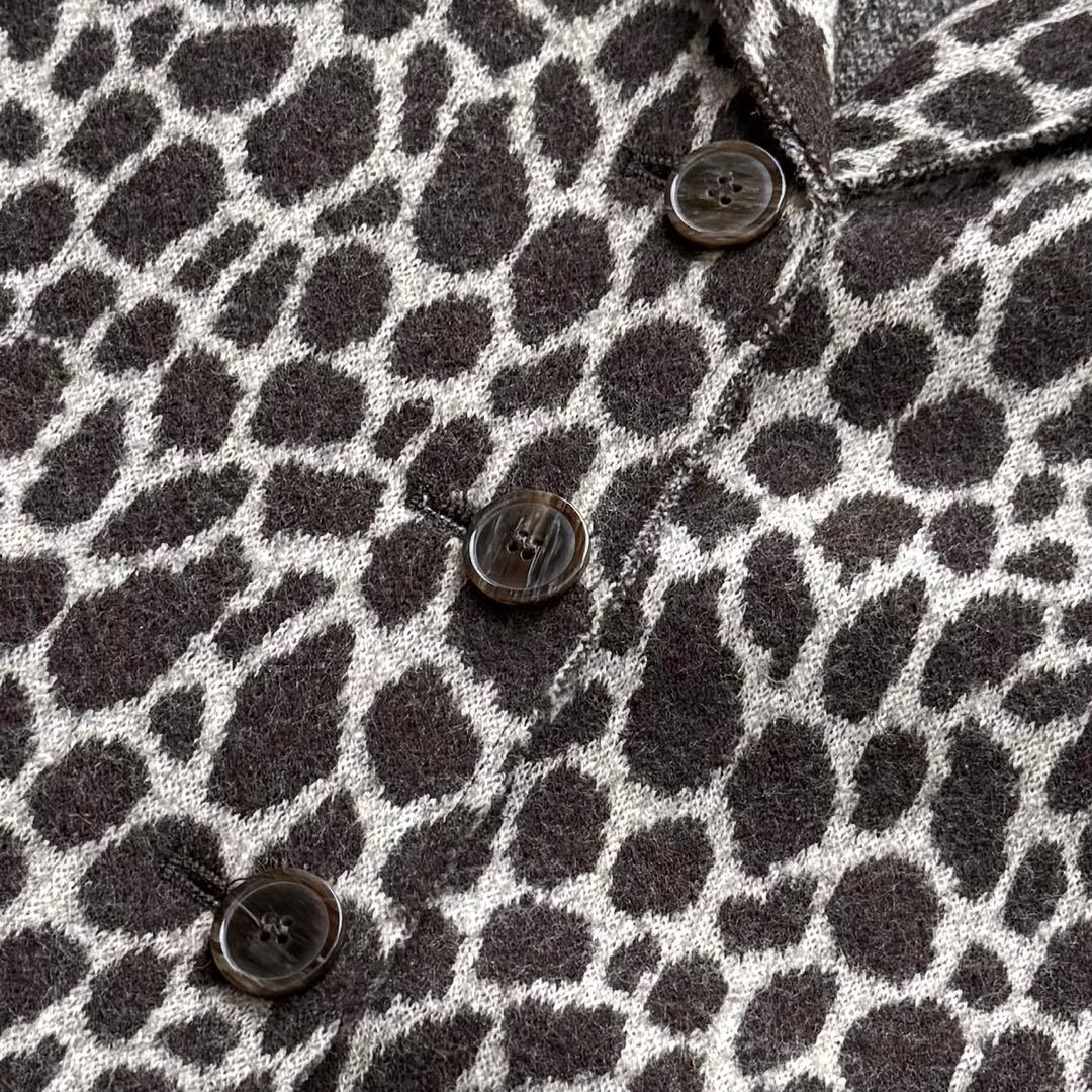 美品☆マックスマーラ ウィークエンド ジラフ柄 ニットジャケット ウール 42