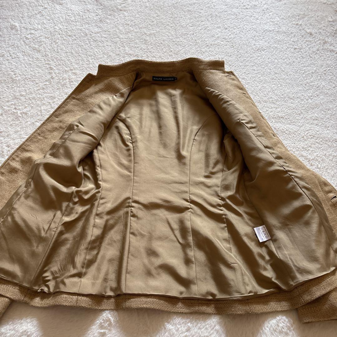 Ralph Lauren 麻綿　詰襟ジャケット　裏地シルク100% 日本製　6