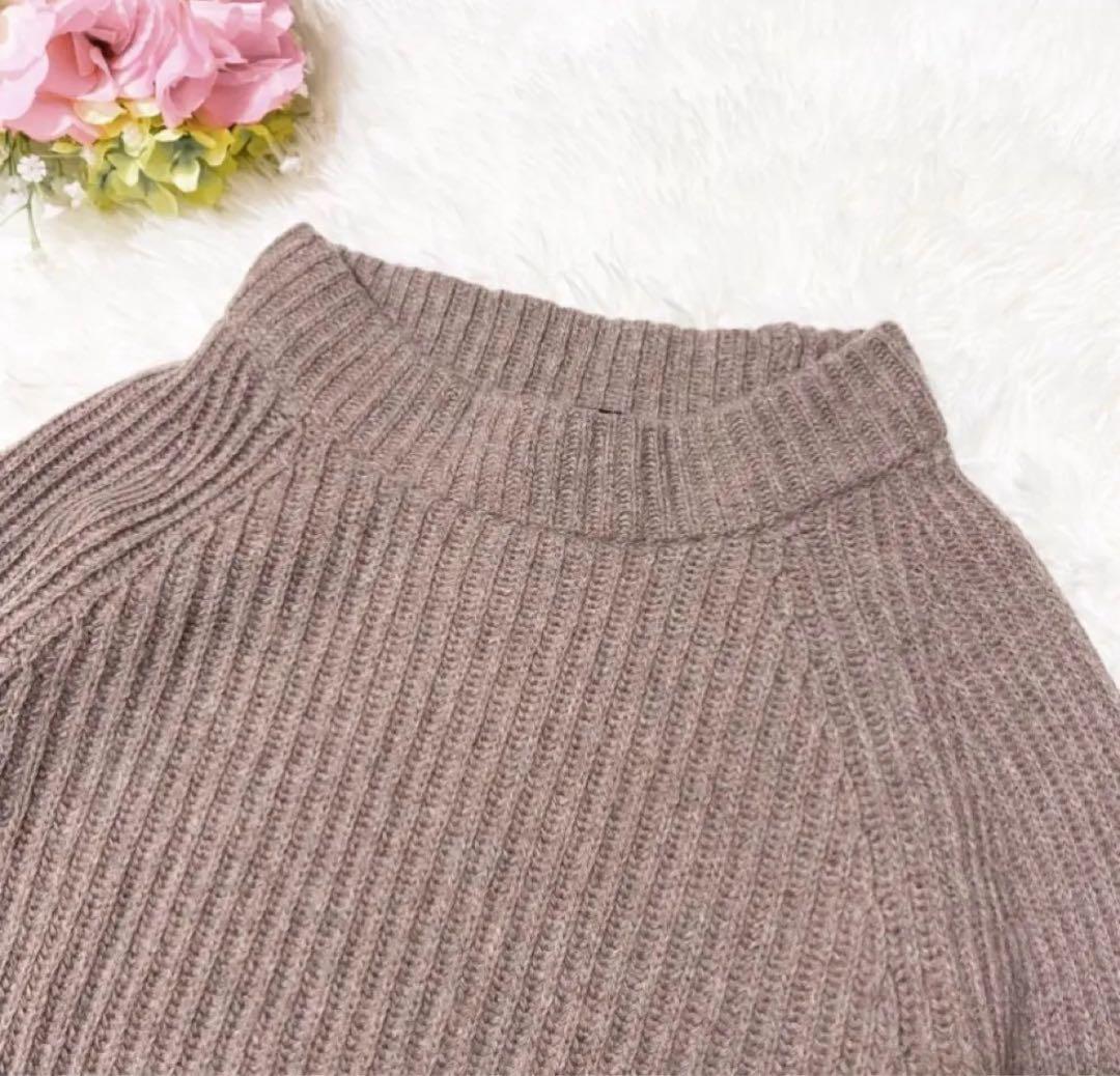 【希少】マックスマーラウィークエンド　ニットワンピース　ラムウール　ダチョウ羽