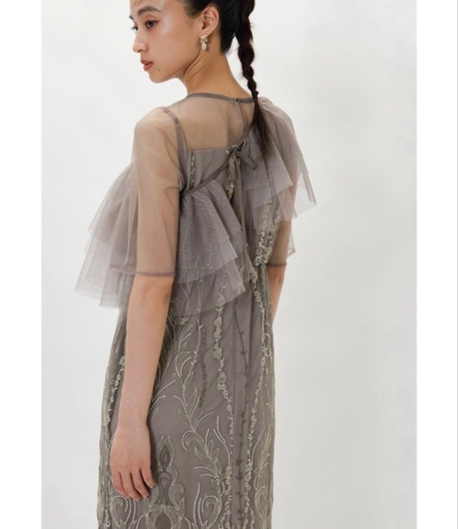 bflat niana マルチケープ刺繍レースドレス 結婚式 二次会 同窓会