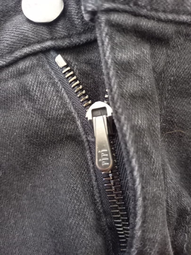 NUMBER (N)INE☆ハート涙レザーパッチ☆ブラックデニム☆スキニー☆１