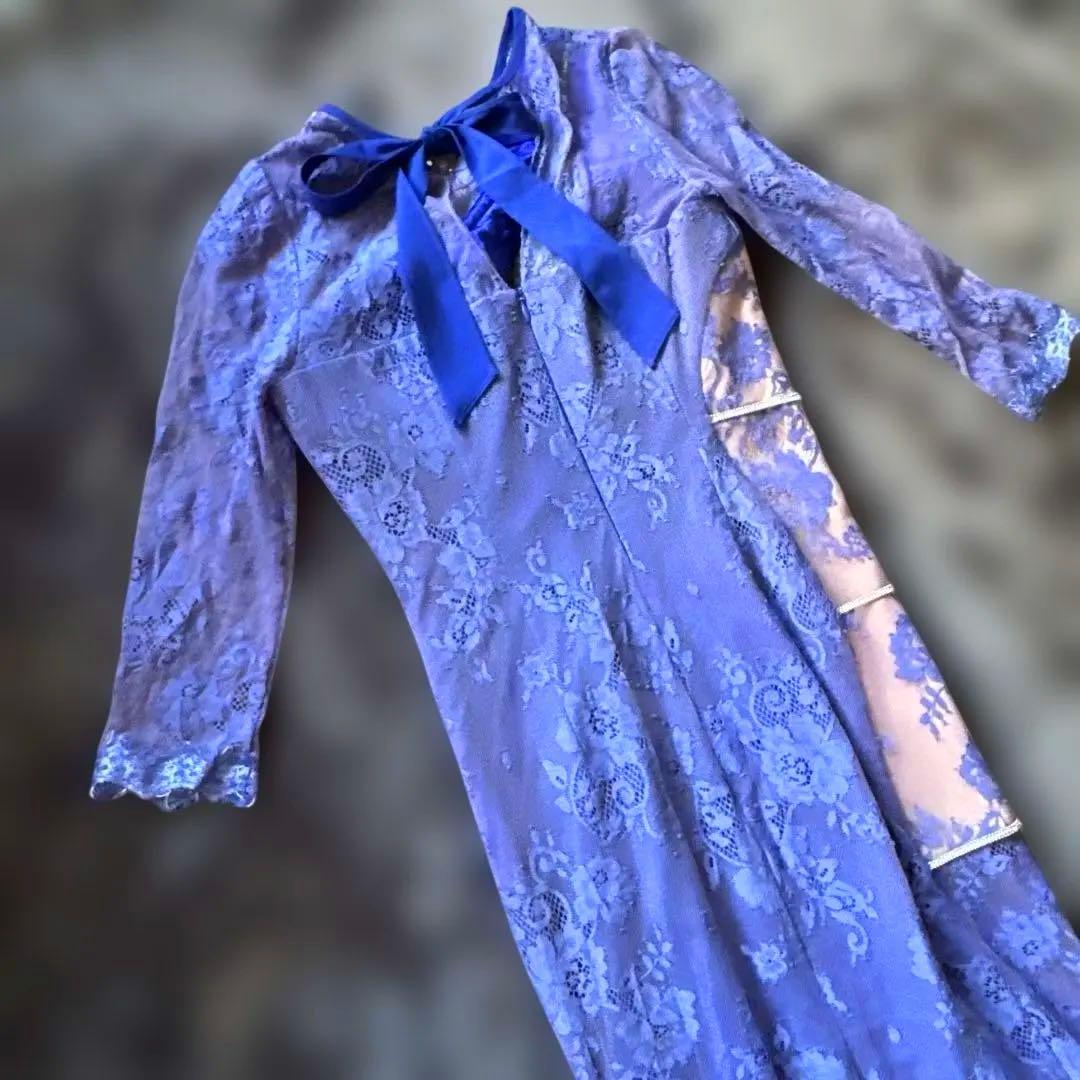 ジッパーロングキャバドレス