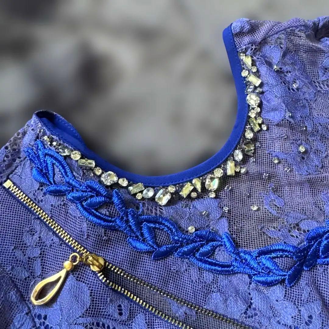 ジッパーロングキャバドレス