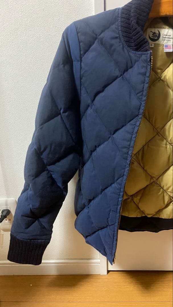 今日中値引きCrescent DownWorks ネイビー ダウンジャケット S