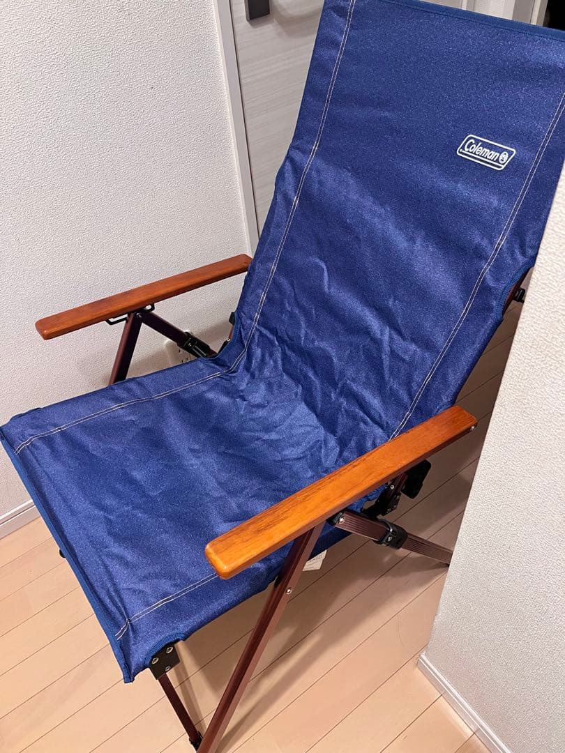 コールマン レイチェア デニム 希少カラー ハイバック 3段階
