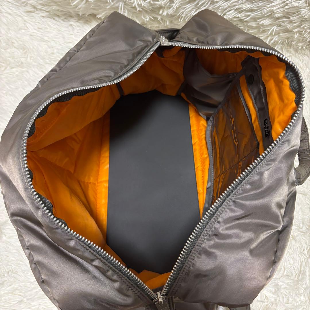 【美品】ポーター PORTER タンカー ボストンバッグ グレー 旅行